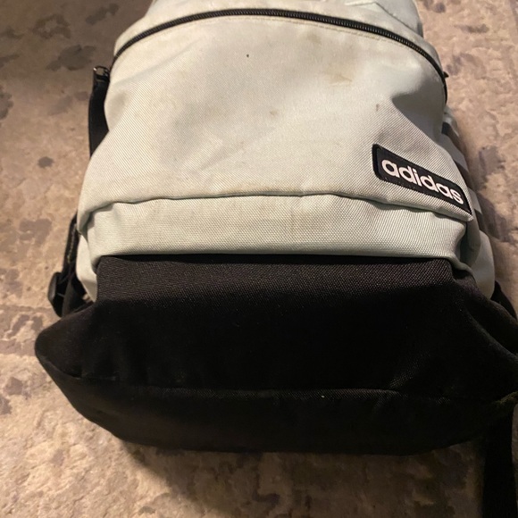 Adidas Classic - 3 Stripes 3 Light Blue Black Backpack School w/Ipad ,Laptop - Picture 7 of 13